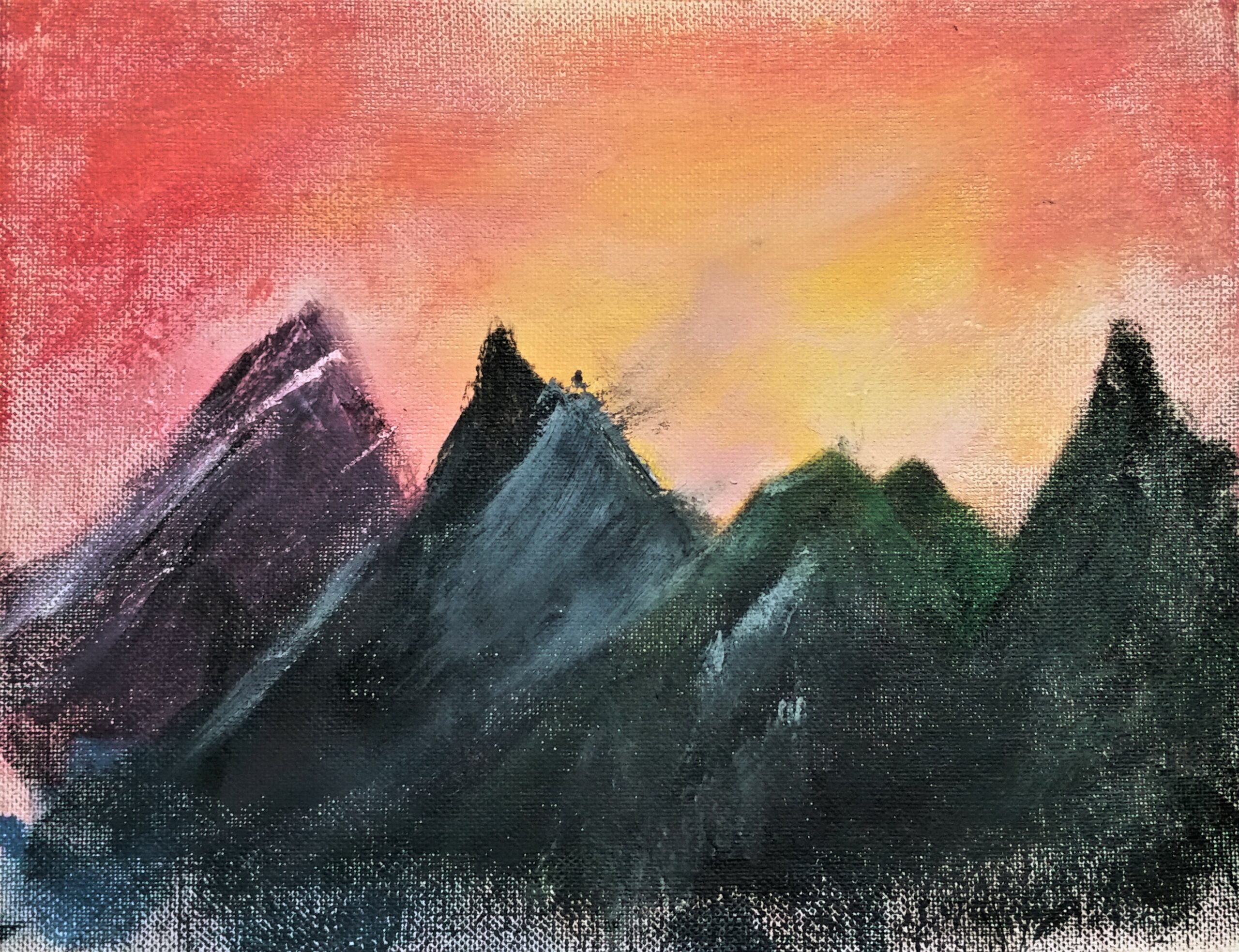 I finally pulled out my paints.
